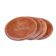 custom logo genuine leather drink coasters