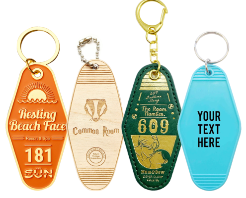 wholesale custom logo vintage hotel keychains