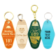 wholesale custom logo vintage hotel keychains