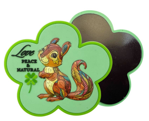 promotional custom squirrel PVC fridge magnet