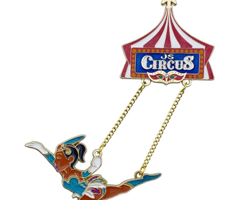 custom circus show chain enamel lapel pin