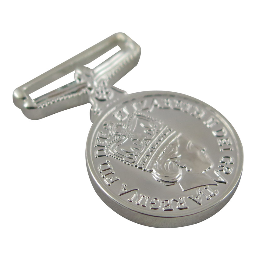 silver chrome custom medallion