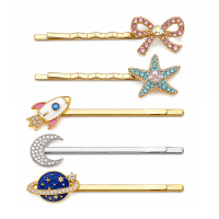 Manufacturer Custom Logo Rhinestone Hair Bobby Pins Fashion Accessory Wholesale