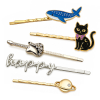 Custom Souvenir Hair Pins Enamel Bobby Pins for Gift Shop Merchandise