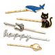 Custom Souvenir Hair Pins Enamel Bobby Pins for Gift Shop Merchandise