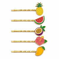 Personalized Enamel Cute Fruit Hair Pins Wholesale Custom Logo Bobby Pins