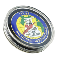custom enamel challenge coin with acrylic capsule