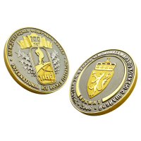 personalized two tone plated challenge coins