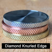 custom diamond knurled edge for challenge coin
