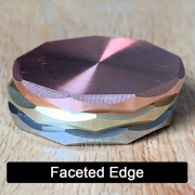 faceted edge for customized metal coin