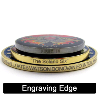 custom engraving edge for metal challenge coins