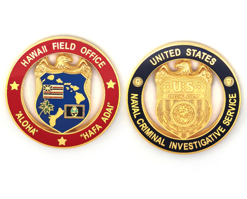 wholesale custom military cut out zinc alloy coins
