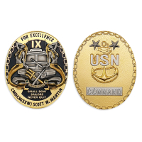 personalized oval shaped military commemorative challenge coins