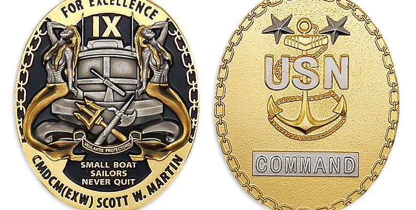 personalized oval shaped military commemorative challenge coins