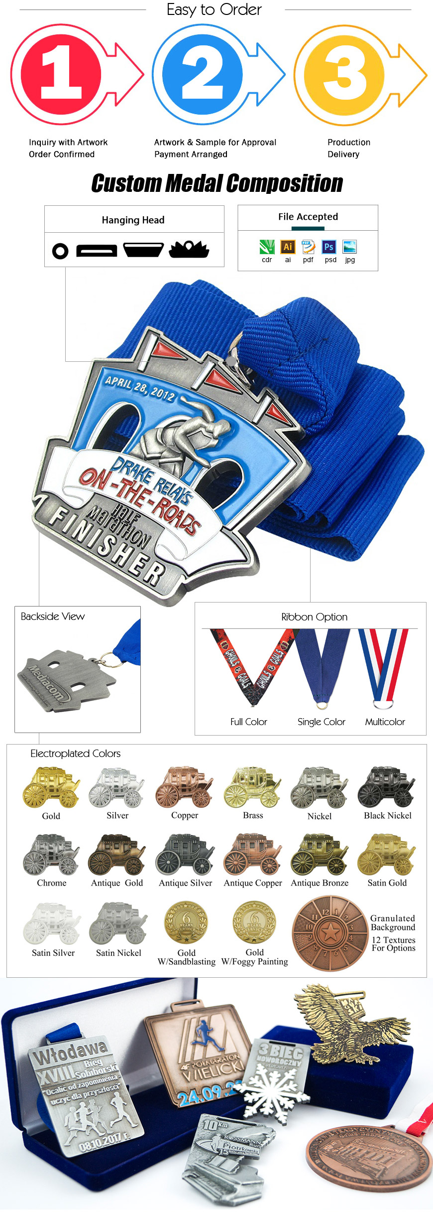 custom metal sports medals
