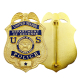 custom high quality US police badge with safety pin