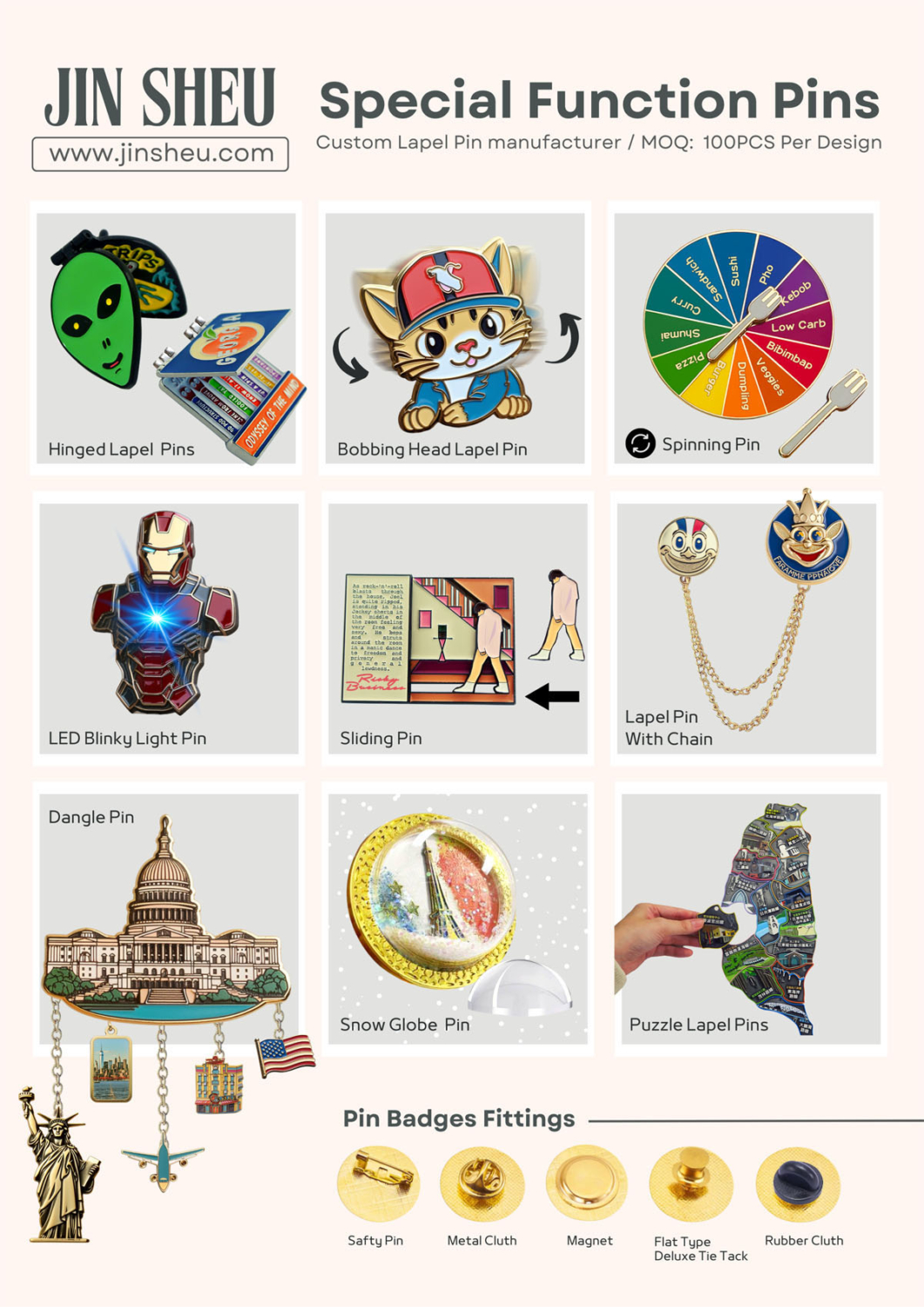 Custom Lapel Pins | Enamel Pins, Hinged Pins, Sliding Pins and More
