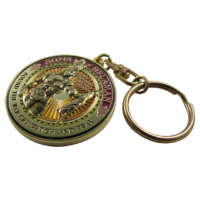 custom brass stamped religious keychain