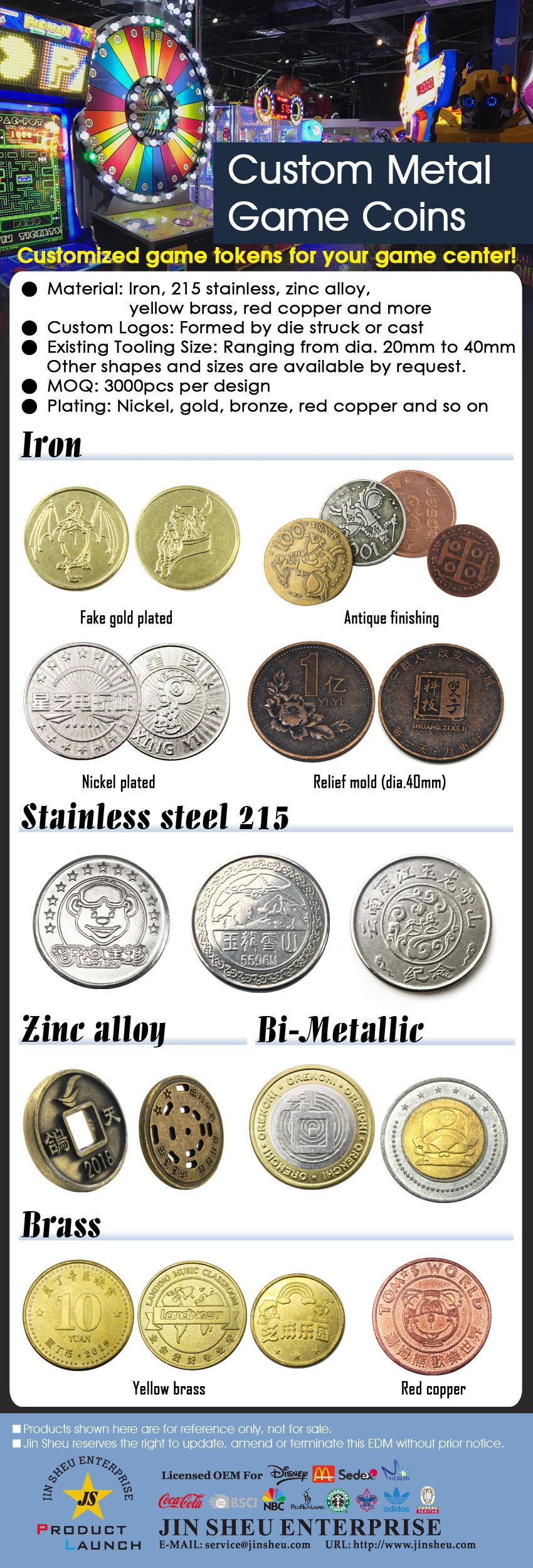 custom metal game coins cheap