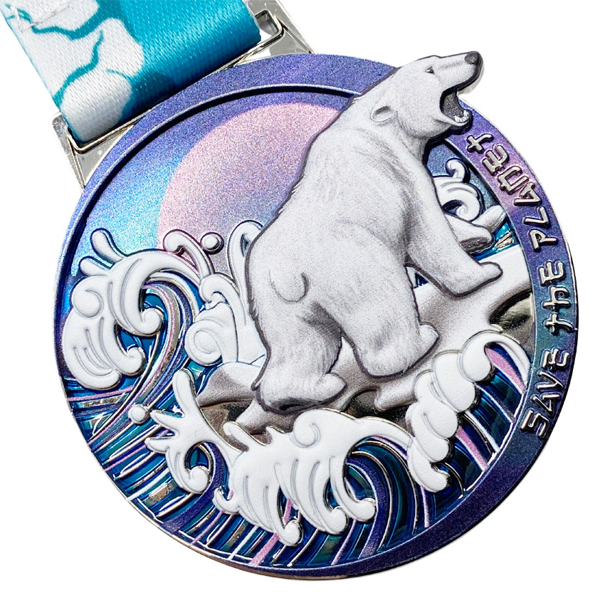 wholesale custom uv printed metal medal