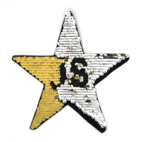 personalized star reversible sequin patch