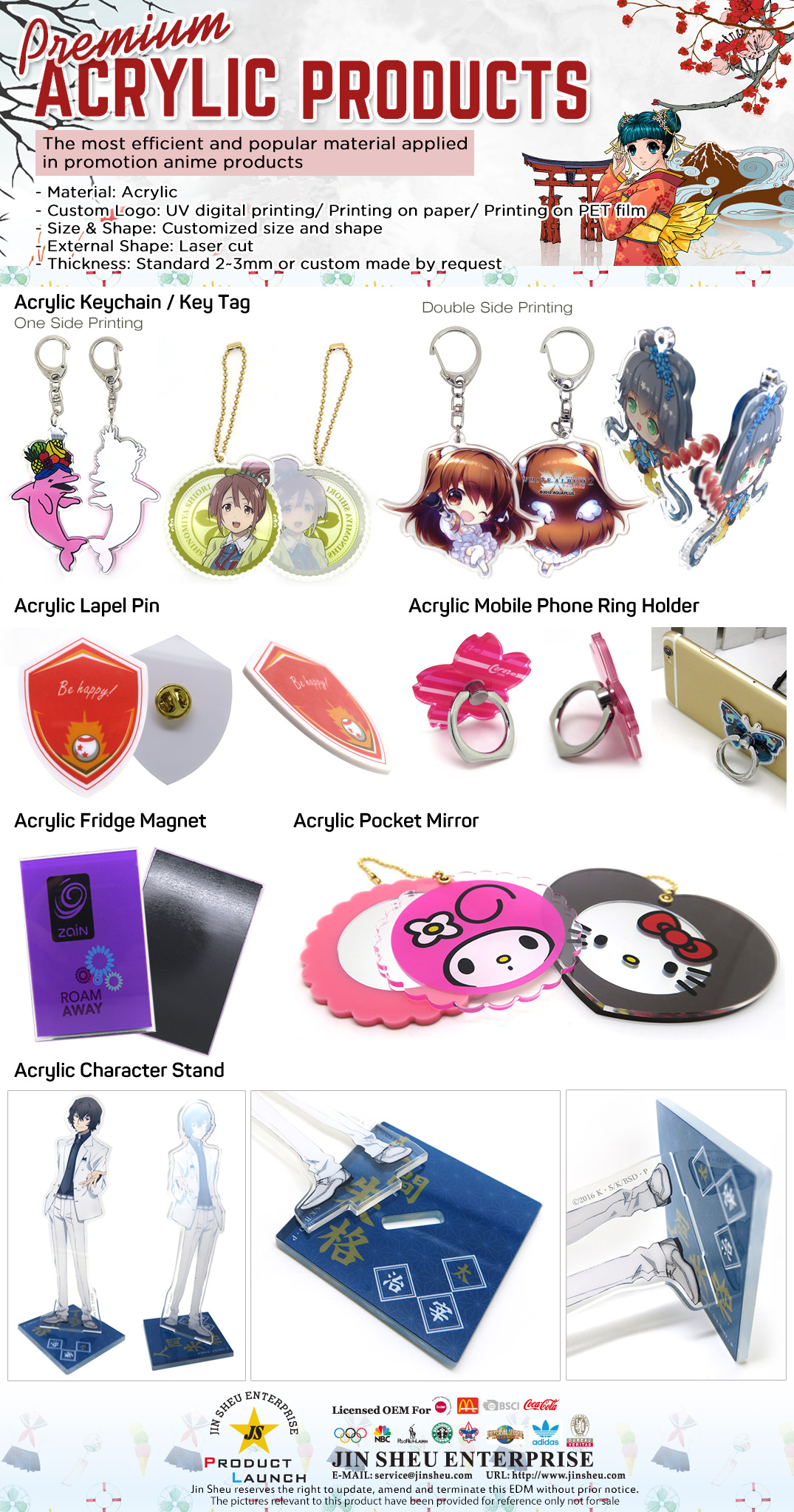 Custom Acrylic Anime Merchandise