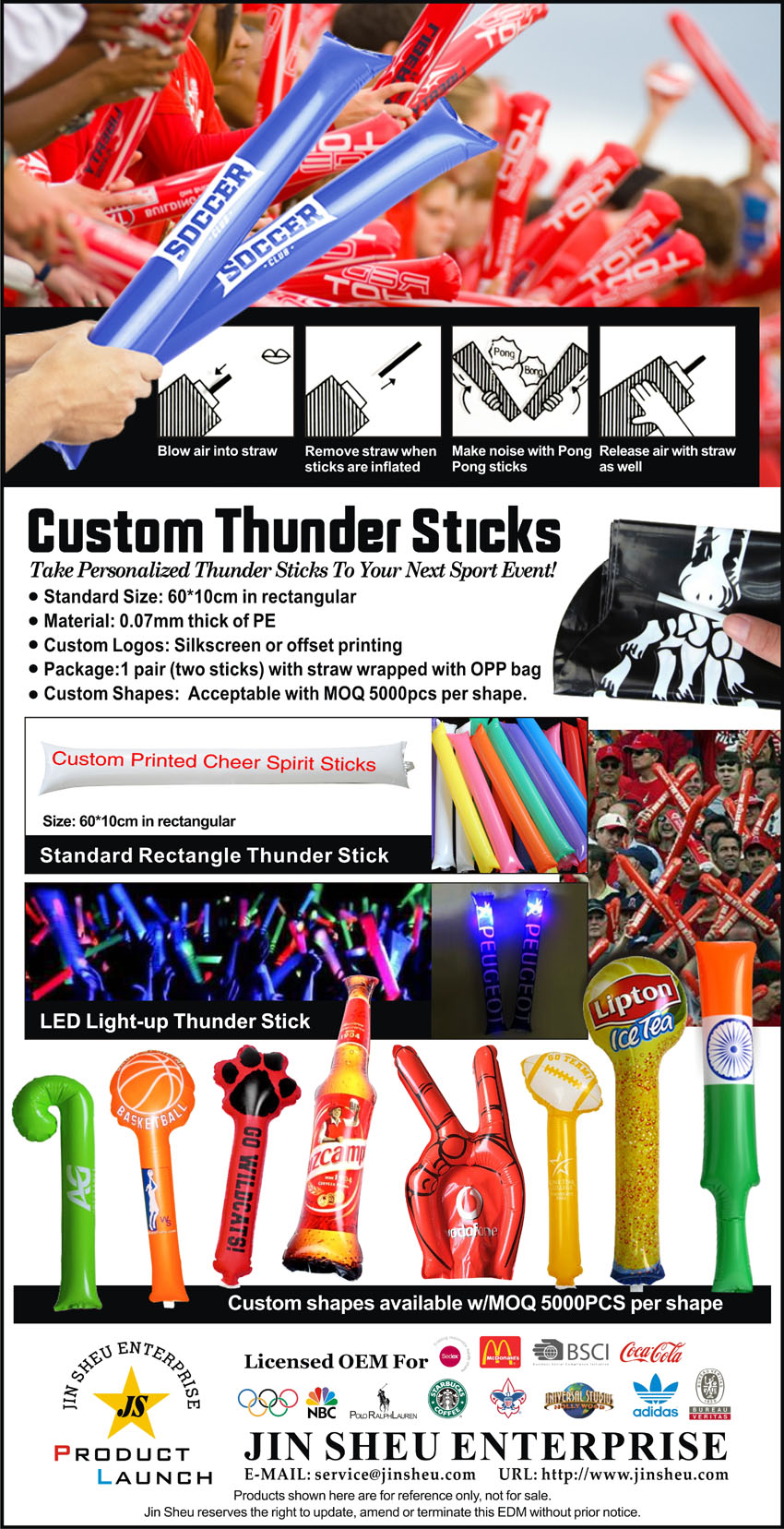 Inflatable Cheering Thunder Stick