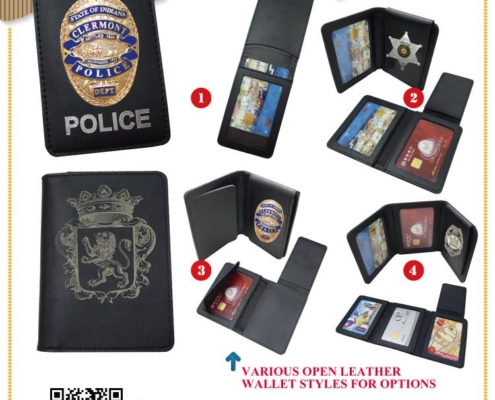 Leather Police Badge Wallet