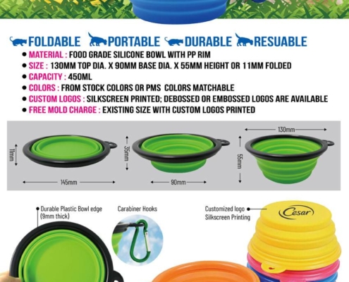 Portable Silicone Pet Travel Bowl
