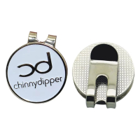 personalised silver golf ball marker hat clips