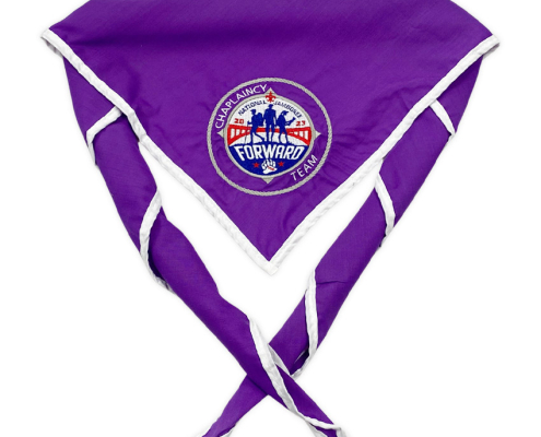 custom direct embroidered logo scout neckerchief