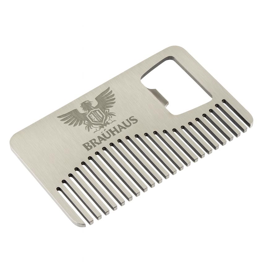 wholesale custom men beard comb credit card bottle opener wholesale custom men beard comb credit card bottle opener