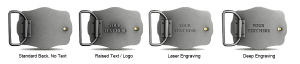 custom belt buckle backside