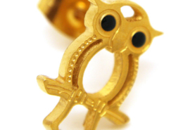 custom owl stud earrings
