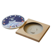 Custom Logo Printed PVC Coaster with Paper Box Packaging