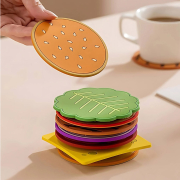 Novelty Soft PVC Burger Stack Coasters