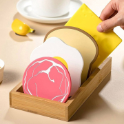 Wholesale PVC Rubber Sandwich Layer Coasters Novelty Gifts