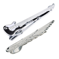 bespoke guitar tie bar and custom wings tie clips wholesale
