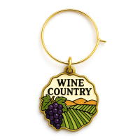 custom ring loop stem wine charms for winery promotions