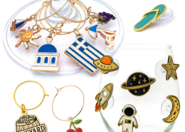 manufacturer custom logo souvenir wine charms