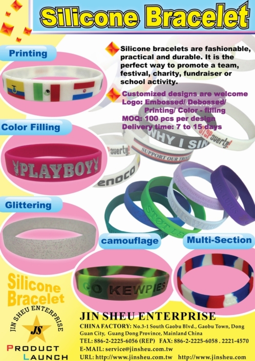 promotional silicone bracelets