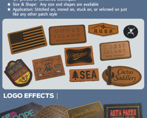 personalized leather jeans labels & patches
