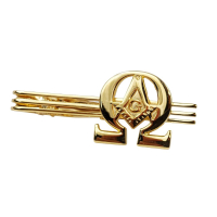 customized gold plated chrome masonic tie clips