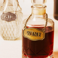 wholesale custom logo metal wine decanter labels and wine tags
