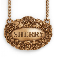 manufacturer custom logo antique pewter decanter labels