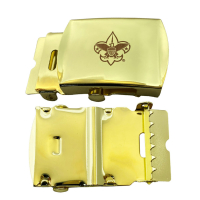 wholesale custom laser engraved scout logo belt buckle