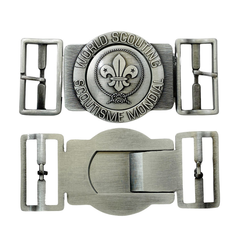 custom two piece interlocking boy scout buckles