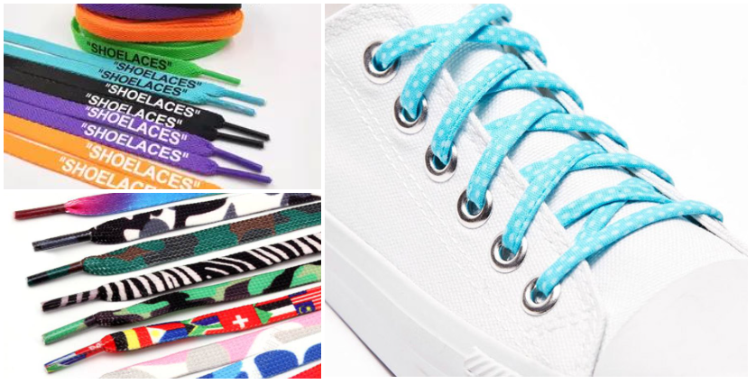 wholesale custom logo printed polyester shoelaces
