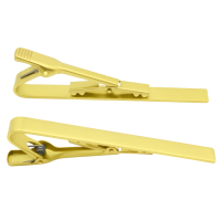 Custom Brass Blank Tie Clips with Laser Engraved Logo #106-2