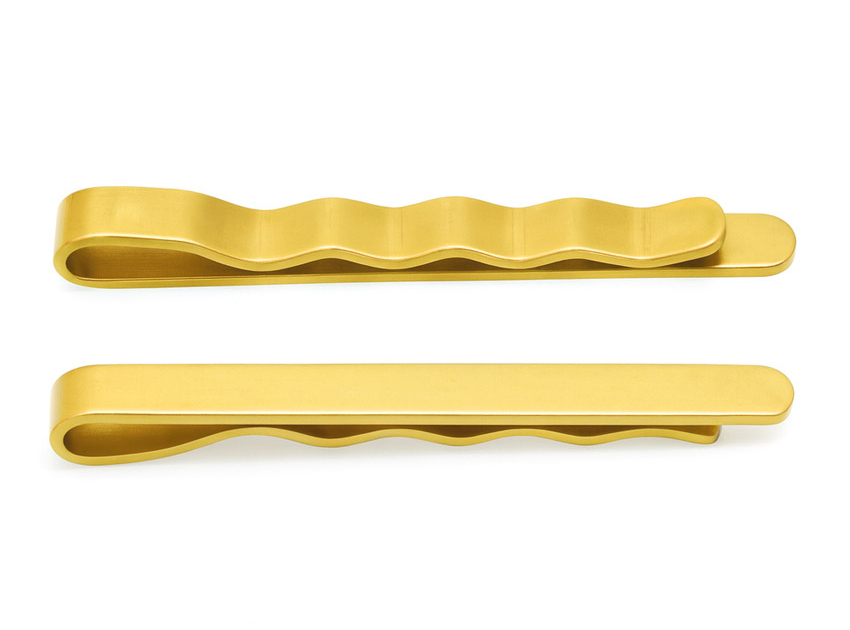 Wholesale Wave Style Brass Tie Clip #111-2